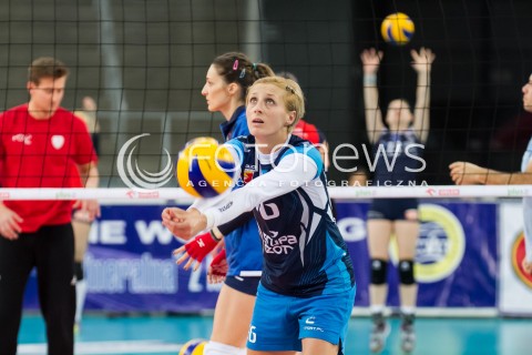  15.11.2014 LODZ SIATKOWKA ORLEN LIGA SEZON 2014/2015 VOLLEYBALL POLISH SEASON BEEF MASTER BUDOWLANI LODZ - KPS CHEMIK POLICE N/Z SYLWETKA ALEKSANDRA JAGIELO  