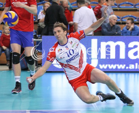  15.11.2014 RZESZOW <br />SIATKOWKA PLUS LIGA 2014/2015 MEN VOLLEYBALL POLAND POLISH PLUSLIGA LEAGUE SEASON 2014/2015 <br />MECZ ASSECO RESOVIA RZESZOW - TRANSFER BYDGOSZCZ<br />N/Z DAWID MUREK SYLWETKA <br /> 