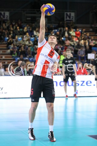 15.11.2014 RZESZOW <br />SIATKOWKA PLUS LIGA 2014/2015 MEN VOLLEYBALL POLAND POLISH PLUSLIGA LEAGUE SEASON 2014/2015 <br />MECZ ASSECO RESOVIA RZESZOW - TRANSFER BYDGOSZCZ<br />N/Z LUKAS TICHACEK SYLWETKA <br /> 
