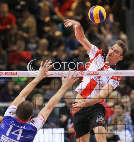  15.11.2014 RZESZOW <br />SIATKOWKA PLUS LIGA 2014/2015 MEN VOLLEYBALL POLAND POLISH PLUSLIGA LEAGUE SEASON 2014/2015 <br />MECZ ASSECO RESOVIA RZESZOW - TRANSFER BYDGOSZCZ<br />N/Z RUSSELL HOLMES <br /> 