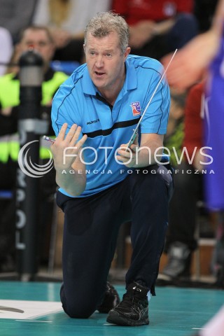  15.11.2014 RZESZOW <br />SIATKOWKA PLUS LIGA 2014/2015 MEN VOLLEYBALL POLAND POLISH PLUSLIGA LEAGUE SEASON 2014/2015 <br />MECZ ASSECO RESOVIA RZESZOW - TRANSFER BYDGOSZCZ<br />N/Z VITAL HEYNEN - TRENER ( HEAD COACH ) SYLWETKA RADOSC EMOCJE <br /> 