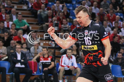  15.11.2014 RZESZOW <br />SIATKOWKA PLUS LIGA 2014/2015 MEN VOLLEYBALL POLAND POLISH PLUSLIGA LEAGUE SEASON 2014/2015 <br />MECZ ASSECO RESOVIA RZESZOW - TRANSFER BYDGOSZCZ<br />N/Z KRZYSZTOF IGNACZAK RADOSC EMOCJE SYLWETKA <br /> 
