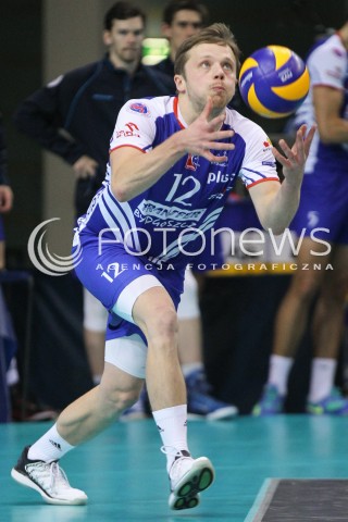  15.11.2014 RZESZOW <br />SIATKOWKA PLUS LIGA 2014/2015 MEN VOLLEYBALL POLAND POLISH PLUSLIGA LEAGUE SEASON 2014/2015 <br />MECZ ASSECO RESOVIA RZESZOW - TRANSFER BYDGOSZCZ<br />N/Z PAWEL WOICKI SYLWETKA <br /> 