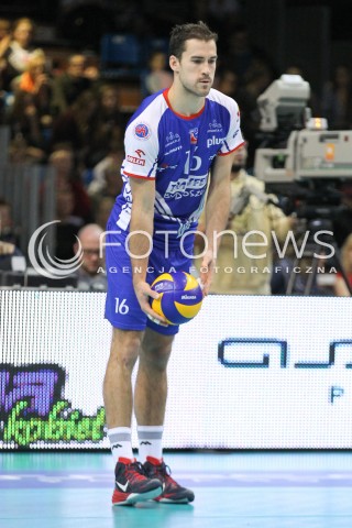 15.11.2014 RZESZOW <br />SIATKOWKA PLUS LIGA 2014/2015 MEN VOLLEYBALL POLAND POLISH PLUSLIGA LEAGUE SEASON 2014/2015 <br />MECZ ASSECO RESOVIA RZESZOW - TRANSFER BYDGOSZCZ<br />N/Z ANDREW JOHN NALLY SYLWETKA <br /> 