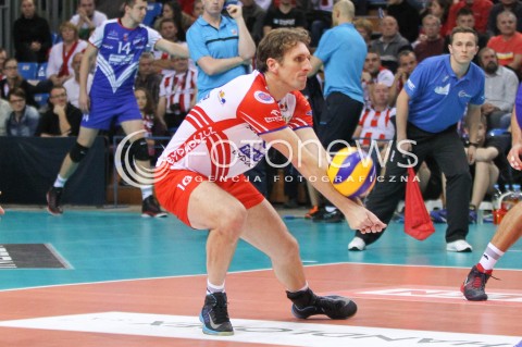  15.11.2014 RZESZOW <br />SIATKOWKA PLUS LIGA 2014/2015 MEN VOLLEYBALL POLAND POLISH PLUSLIGA LEAGUE SEASON 2014/2015 <br />MECZ ASSECO RESOVIA RZESZOW - TRANSFER BYDGOSZCZ<br />N/Z DAWID MUREK SYLWETKA <br /> 