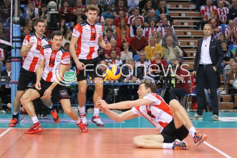  15.11.2014 RZESZOW <br />SIATKOWKA PLUS LIGA 2014/2015 MEN VOLLEYBALL POLAND POLISH PLUSLIGA LEAGUE SEASON 2014/2015 <br />MECZ ASSECO RESOVIA RZESZOW - TRANSFER BYDGOSZCZ<br />N/Z PIOTR NOWAKOWSKI RAFAL BUSZEK JOCHEN SCHOPS DAWID KONARSKI <br /> 