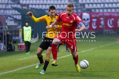  22.11.2014 LODZ PILKA NOZNA POLSKA PIERWSZA LIGA SEZON 2014/2015 FOOTBALL POLISH  WIDZEW LODZ - GKS KATOWICE N/Z RAFAL AUGUSTYNIAK KRZYSZTOF WOLKOWICZ  