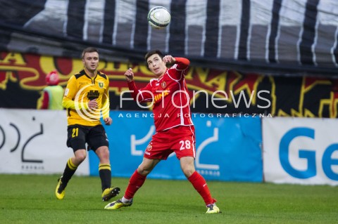  22.11.2014 LODZ PILKA NOZNA POLSKA PIERWSZA LIGA SEZON 2014/2015 FOOTBALL POLISH  WIDZEW LODZ - GKS KATOWICE N/Z MARCIN KOZLOWSKI  