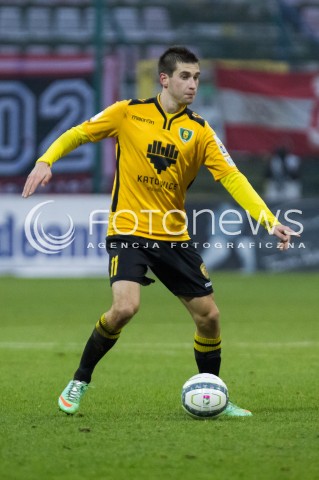  22.11.2014 LODZ PILKA NOZNA POLSKA PIERWSZA LIGA SEZON 2014/2015 FOOTBALL POLISH  WIDZEW LODZ - GKS KATOWICE N/Z SYLWETKA KRZYSZTOF WOLKOWICZ  