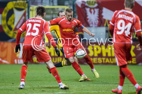  22.11.2014 LODZ PILKA NOZNA POLSKA PIERWSZA LIGA SEZON 2014/2015 FOOTBALL POLISH  WIDZEW LODZ - GKS KATOWICE N/Z RAFAL AUGUSTYNIAK  