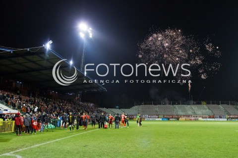  22.11.2014 LODZ PILKA NOZNA POLSKA PIERWSZA LIGA SEZON 2014/2015 FOOTBALL POLISH  WIDZEW LODZ - GKS KATOWICE N/Z STADION FAJERWERKI POZEGNANIE  