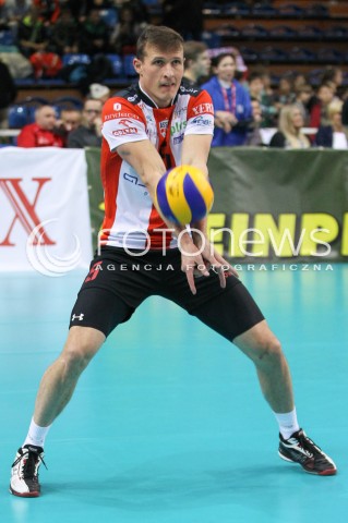  26.11.2014 RZESZOW <br />SIATKOWKA PLUS LIGA 2014/2015 MEN VOLLEYBALL POLAND POLISH PLUSLIGA LEAGUE SEASON 2014/2015 <br />MECZ ASSECO RESOVIA RZESZOW - AZS CZESTOCHOWA<br />N/Z LUKAS TICHACEK SYLWETKA <br /> 
