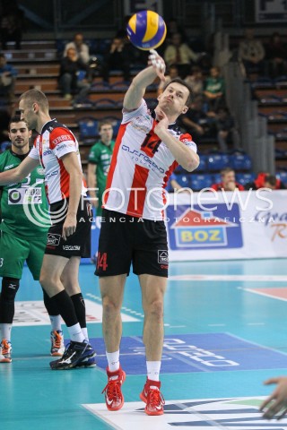  26.11.2014 RZESZOW <br />SIATKOWKA PLUS LIGA 2014/2015 MEN VOLLEYBALL POLAND POLISH PLUSLIGA LEAGUE SEASON 2014/2015 <br />MECZ ASSECO RESOVIA RZESZOW - AZS CZESTOCHOWA<br />N/Z RAFAL BUSZEK SYLWETKA <br /> 