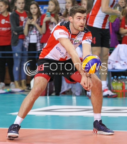  26.11.2014 RZESZOW <br />SIATKOWKA PLUS LIGA 2014/2015 MEN VOLLEYBALL POLAND POLISH PLUSLIGA LEAGUE SEASON 2014/2015 <br />MECZ ASSECO RESOVIA RZESZOW - AZS CZESTOCHOWA<br />N/Z DAWID DRYJA SYLWETKA <br /> 