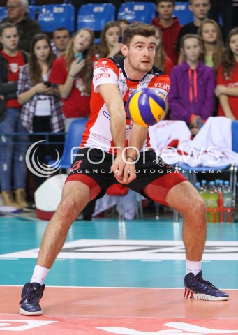 26.11.2014 RZESZOW <br />SIATKOWKA PLUS LIGA 2014/2015 MEN VOLLEYBALL POLAND POLISH PLUSLIGA LEAGUE SEASON 2014/2015 <br />MECZ ASSECO RESOVIA RZESZOW - AZS CZESTOCHOWA<br />N/Z DAWID DRYJA SYLWETKA <br /> 