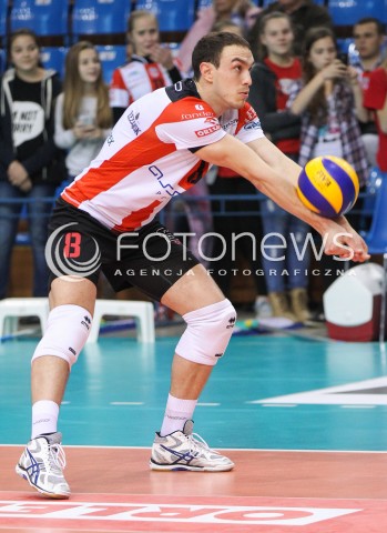  26.11.2014 RZESZOW <br />SIATKOWKA PLUS LIGA 2014/2015 MEN VOLLEYBALL POLAND POLISH PLUSLIGA LEAGUE SEASON 2014/2015 <br />MECZ ASSECO RESOVIA RZESZOW - AZS CZESTOCHOWA<br />N/Z MARKO IVOVIC SYLWETKA <br /> 