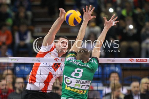  26.11.2014 RZESZOW <br />SIATKOWKA PLUS LIGA 2014/2015 MEN VOLLEYBALL POLAND POLISH PLUSLIGA LEAGUE SEASON 2014/2015 <br />MECZ ASSECO RESOVIA RZESZOW - AZS CZESTOCHOWA<br />N/Z DAWID KONARSKI <br /> 