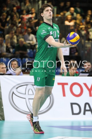  26.11.2014 RZESZOW <br />SIATKOWKA PLUS LIGA 2014/2015 MEN VOLLEYBALL POLAND POLISH PLUSLIGA LEAGUE SEASON 2014/2015 <br />MECZ ASSECO RESOVIA RZESZOW - AZS CZESTOCHOWA<br />N/Z MATEUSZ PRZYBYLA SYLWETKA <br /> 