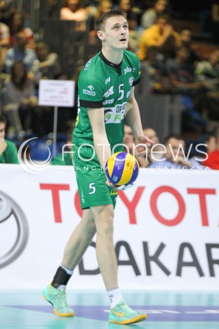  26.11.2014 RZESZOW <br />SIATKOWKA PLUS LIGA 2014/2015 MEN VOLLEYBALL POLAND POLISH PLUSLIGA LEAGUE SEASON 2014/2015 <br />MECZ ASSECO RESOVIA RZESZOW - AZS CZESTOCHOWA<br />N/Z PATRYK NAPIORKOWSKI SYLWETKA <br /> 