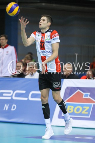  26.11.2014 RZESZOW <br />SIATKOWKA PLUS LIGA 2014/2015 MEN VOLLEYBALL POLAND POLISH PLUSLIGA LEAGUE SEASON 2014/2015 <br />MECZ ASSECO RESOVIA RZESZOW - AZS CZESTOCHOWA<br />N/Z NIKOLAY PENCZEV ( PENCHEV ) SYLWETKA <br /> 
