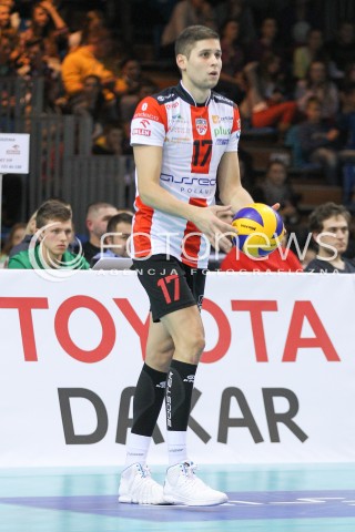  26.11.2014 RZESZOW <br />SIATKOWKA PLUS LIGA 2014/2015 MEN VOLLEYBALL POLAND POLISH PLUSLIGA LEAGUE SEASON 2014/2015 <br />MECZ ASSECO RESOVIA RZESZOW - AZS CZESTOCHOWA<br />N/Z NIKOLAY PENCZEV ( PENCHEV ) SYLWETKA <br /> 