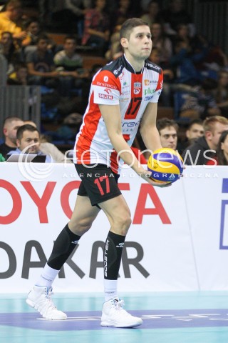  26.11.2014 RZESZOW <br />SIATKOWKA PLUS LIGA 2014/2015 MEN VOLLEYBALL POLAND POLISH PLUSLIGA LEAGUE SEASON 2014/2015 <br />MECZ ASSECO RESOVIA RZESZOW - AZS CZESTOCHOWA<br />N/Z NIKOLAY PENCZEV ( PENCHEV ) SYLWETKA <br /> 