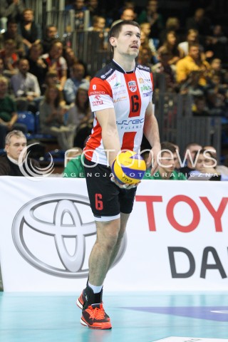  26.11.2014 RZESZOW <br />SIATKOWKA PLUS LIGA 2014/2015 MEN VOLLEYBALL POLAND POLISH PLUSLIGA LEAGUE SEASON 2014/2015 <br />MECZ ASSECO RESOVIA RZESZOW - AZS CZESTOCHOWA<br />N/Z DAWID KONARSKI SYLWETKA <br /> 