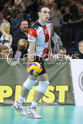  26.11.2014 RZESZOW <br />SIATKOWKA PLUS LIGA 2014/2015 MEN VOLLEYBALL POLAND POLISH PLUSLIGA LEAGUE SEASON 2014/2015 <br />MECZ ASSECO RESOVIA RZESZOW - AZS CZESTOCHOWA<br />N/Z MARKO IVOVIC SYLWETKA <br /> 