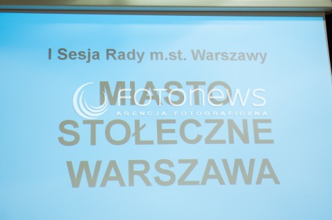  01.12.2014 WARSZAWA<br />I SESJA RADY MIASTA STOLECZNEGO WARSZAWY<br />N/Z NAPISA I SESJA RADY MIASTA STOLECZNEGO WARSZAWY<br /> 