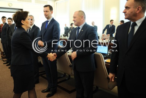  02.12.2014 WARSZAWA<br />POSIEDZENIE RADY MINISTROW<br />N/Z PREMIER EWA KOPACZ MAREK SAWICKI<br /> 