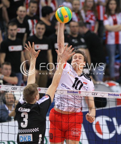  04.12.2014 RZESZOW POLAND <br />SIATKOWKA LIGA MISTRZOW MEN CEV VOLLEYBALL CHAMPIONS LEAGUE 2013 <br />MATCH ASSECO RESOVIA -  BERLIN RECYCLING VOLLEYS<br />N/Z JOCHEN SCHOPS <br /> 