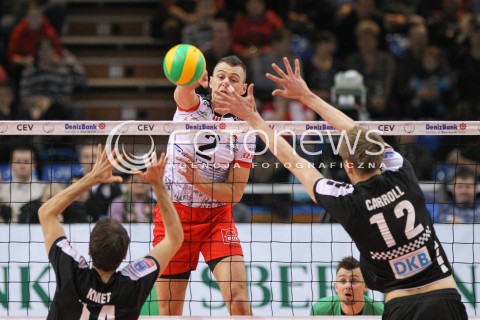  04.12.2014 RZESZOW POLAND <br />SIATKOWKA LIGA MISTRZOW MEN CEV VOLLEYBALL CHAMPIONS LEAGUE 2013 <br />MATCH ASSECO RESOVIA -  BERLIN RECYCLING VOLLEYS<br />N/Z PAUL LOTMAN <br /> 