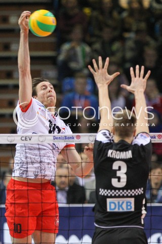  04.12.2014 RZESZOW POLAND <br />SIATKOWKA LIGA MISTRZOW MEN CEV VOLLEYBALL CHAMPIONS LEAGUE 2013 <br />MATCH ASSECO RESOVIA -  BERLIN RECYCLING VOLLEYS<br />N/Z JOCHEN SCHOPS <br /> 