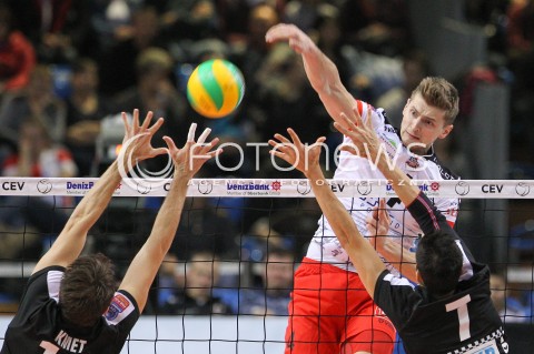  04.12.2014 RZESZOW POLAND <br />SIATKOWKA LIGA MISTRZOW MEN CEV VOLLEYBALL CHAMPIONS LEAGUE 2013 <br />MATCH ASSECO RESOVIA -  BERLIN RECYCLING VOLLEYS<br />N/Z PIOTR NOWAKOWSKI <br /> 