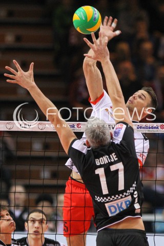  04.12.2014 RZESZOW POLAND <br />SIATKOWKA LIGA MISTRZOW MEN CEV VOLLEYBALL CHAMPIONS LEAGUE 2013 <br />MATCH ASSECO RESOVIA -  BERLIN RECYCLING VOLLEYS<br />N/Z RUSSELL HOLMES <br /> 