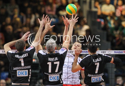  04.12.2014 RZESZOW POLAND <br />SIATKOWKA LIGA MISTRZOW MEN CEV VOLLEYBALL CHAMPIONS LEAGUE 2013 <br />MATCH ASSECO RESOVIA -  BERLIN RECYCLING VOLLEYS<br />N/Z PAUL LOTMAN <br /> 