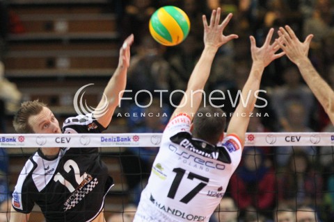  04.12.2014 RZESZOW POLAND <br />SIATKOWKA LIGA MISTRZOW MEN CEV VOLLEYBALL CHAMPIONS LEAGUE 2013 <br />MATCH ASSECO RESOVIA -  BERLIN RECYCLING VOLLEYS<br />N/Z PAUL CARROLL <br /> 