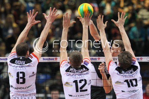  04.12.2014 RZESZOW POLAND <br />SIATKOWKA LIGA MISTRZOW MEN CEV VOLLEYBALL CHAMPIONS LEAGUE 2013 <br />MATCH ASSECO RESOVIA -  BERLIN RECYCLING VOLLEYS<br />N/Z PAUL CARROLL <br /> 