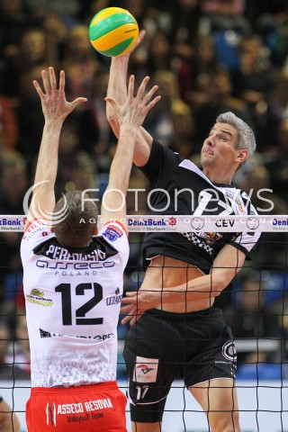  04.12.2014 RZESZOW POLAND <br />SIATKOWKA LIGA MISTRZOW MEN CEV VOLLEYBALL CHAMPIONS LEAGUE 2013 <br />MATCH ASSECO RESOVIA -  BERLIN RECYCLING VOLLEYS<br />N/Z ROB BONTJE <br /> 