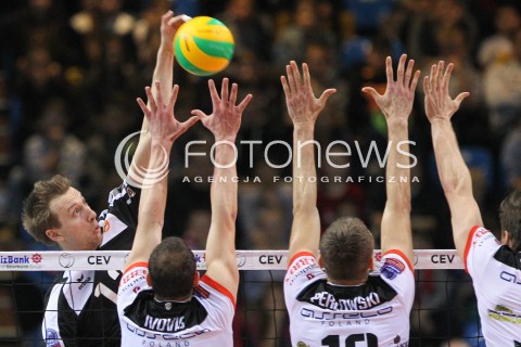 04.12.2014 RZESZOW POLAND <br />SIATKOWKA LIGA MISTRZOW MEN CEV VOLLEYBALL CHAMPIONS LEAGUE 2013 <br />MATCH ASSECO RESOVIA -  BERLIN RECYCLING VOLLEYS<br />N/Z PAUL CARROLL <br /> 