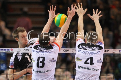  04.12.2014 RZESZOW POLAND <br />SIATKOWKA LIGA MISTRZOW MEN CEV VOLLEYBALL CHAMPIONS LEAGUE 2013 <br />MATCH ASSECO RESOVIA -  BERLIN RECYCLING VOLLEYS<br />N/Z PAUL CARROLL <br /> 