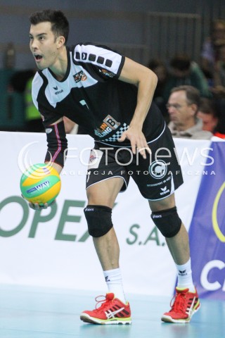  04.12.2014 RZESZOW POLAND <br />SIATKOWKA LIGA MISTRZOW MEN CEV VOLLEYBALL CHAMPIONS LEAGUE 2013 <br />MATCH ASSECO RESOVIA -  BERLIN RECYCLING VOLLEYS<br />N/Z KAWIKA SHOJI SYLWETKA <br /> 