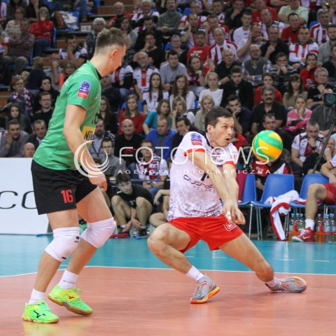  04.12.2014 RZESZOW POLAND <br />SIATKOWKA LIGA MISTRZOW MEN CEV VOLLEYBALL CHAMPIONS LEAGUE 2013 <br />MATCH ASSECO RESOVIA -  BERLIN RECYCLING VOLLEYS<br />N/Z RAFAL BUSZEK <br /> 