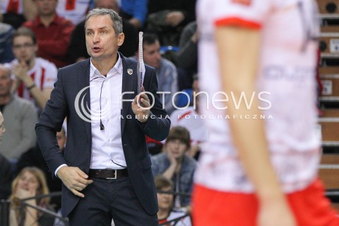  04.12.2014 RZESZOW POLAND <br />SIATKOWKA LIGA MISTRZOW MEN CEV VOLLEYBALL CHAMPIONS LEAGUE 2013 <br />MATCH ASSECO RESOVIA -  BERLIN RECYCLING VOLLEYS<br />N/Z ANDRZEJ KOWAL - TRENER ( HEAD COACH ) <br /> 