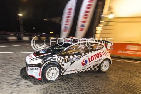  06.12.2014 WARSZAWA <br />52 RAJD BARBORKI <br />N/Z BARBORKA PODIUM KAROWA KAJETAN KAJETANOWICZ JAROSLAW BARAN FORD FIESTA R5<br /> 