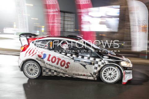  06.12.2014 WARSZAWA <br />52 RAJD BARBORKI <br />N/Z BARBORKA ODCINEK KAROWA KAJETAN KAJETANOWICZ JAROSLAW BARAN FORD FIESTA R5<br /> 