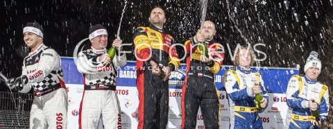  06.12.2014 WARSZAWA <br />52 RAJD BARBORKI <br />N/Z BARBORKA PODIUM KAROWA TOMASZ KUCHAR DANIEL DYMURSKI KAJETAN KAJETANOWICZ JAROSLAW BARAN DOMINYKAS BUTVILAS KAMIL HELLER <br /> 