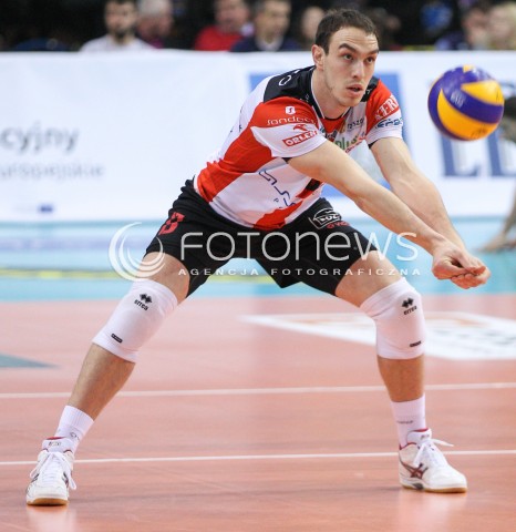  07.12.2014 RZESZOW <br />SIATKOWKA PLUS LIGA 2014/2015 MEN VOLLEYBALL POLAND POLISH PLUSLIGA LEAGUE SEASON 2014/2015 <br />MECZ ASSECO RESOVIA RZESZOW - CUPRUM LUBIN<br />N/Z MARKO IVOVIC SYLWETKA <br /> 