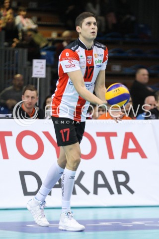  07.12.2014 RZESZOW <br />SIATKOWKA PLUS LIGA 2014/2015 MEN VOLLEYBALL POLAND POLISH PLUSLIGA LEAGUE SEASON 2014/2015 <br />MECZ ASSECO RESOVIA RZESZOW - CUPRUM LUBIN<br />N/Z NIKOLAY PENCZEV ( PENCHEV ) SYLWETKA <br /> 