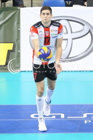 07.12.2014 RZESZOW <br />SIATKOWKA PLUS LIGA 2014/2015 MEN VOLLEYBALL POLAND POLISH PLUSLIGA LEAGUE SEASON 2014/2015 <br />MECZ ASSECO RESOVIA RZESZOW - CUPRUM LUBIN<br />N/Z  NIKOLAY PENCZEV ( PENCHEV ) SYLWETKA <br /> 